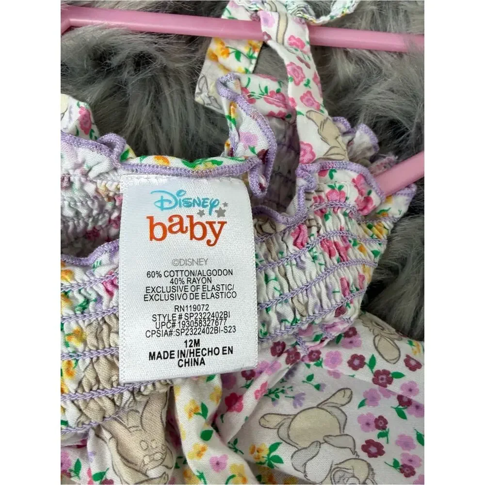 Disney Baby Bambi and Thumper Summer Sleeveless Romper Pants 12 months girl